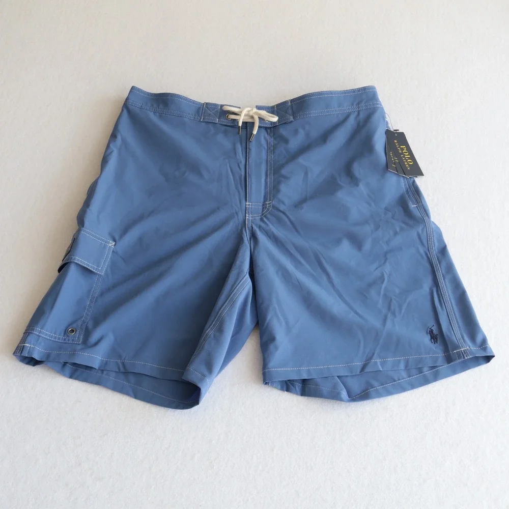 Polo Ralph Lauren Men Classic Swim Trunks Shorts Core Replen Blue Size XL